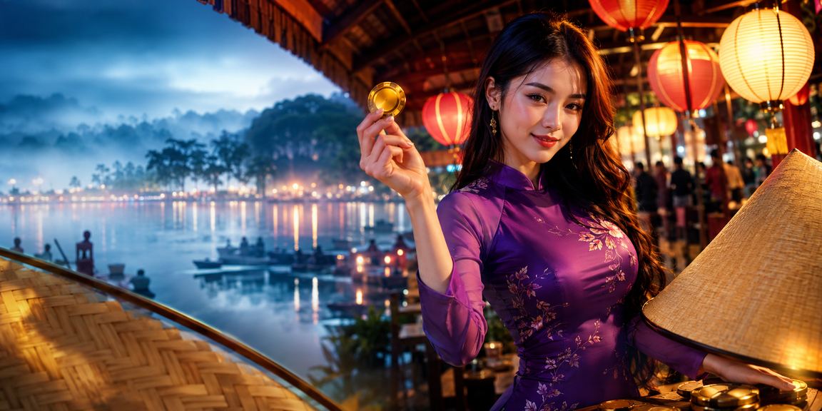 Đà Lạt với nón lá minh họa nhóm game bài cho người dùng Việt